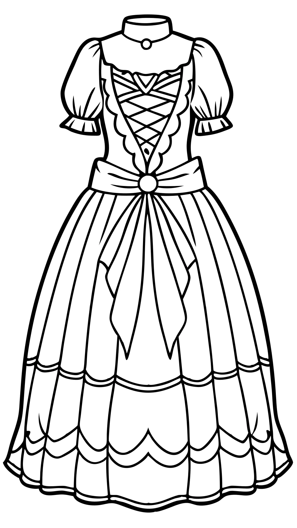 dresses coloring pages printables